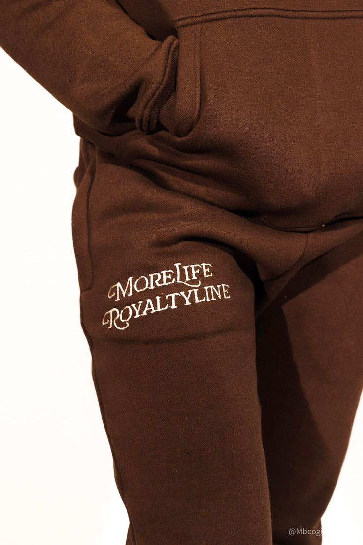 Brown Satin More Royalty Sweatsuit